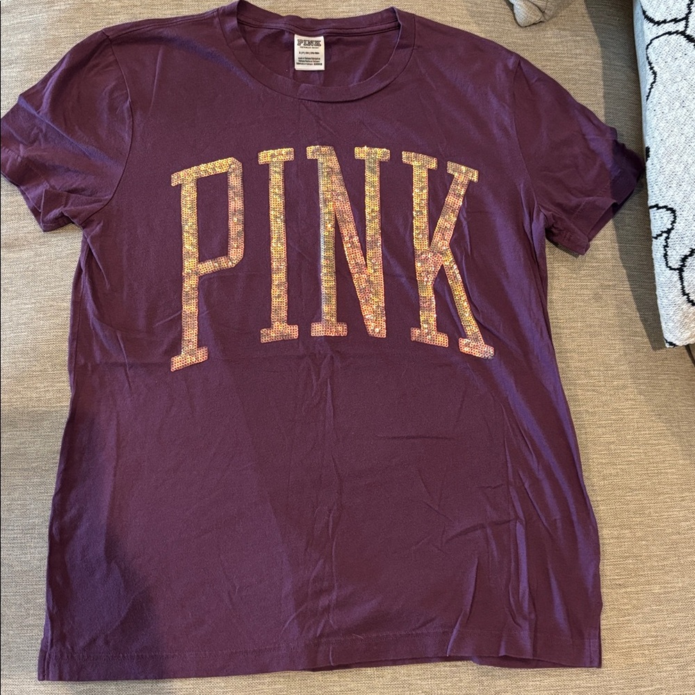 PINK Victoria's Secret Purple Tee with Pink Accents